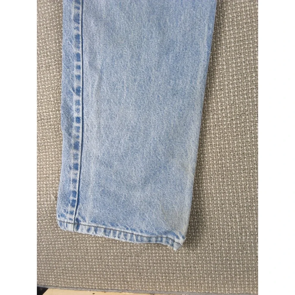 Lot of 2 VTG Distressed Carhartt Relaxed Fit Denim Jeans Light Wash Workwear